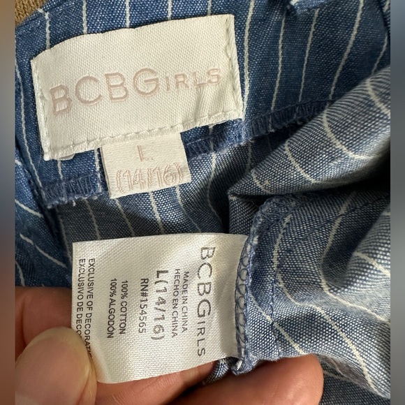 🛍️NWT BCBGirls 100% Cotton sleeveless dress size large (14-16) back zipper - Picture 6 of 6